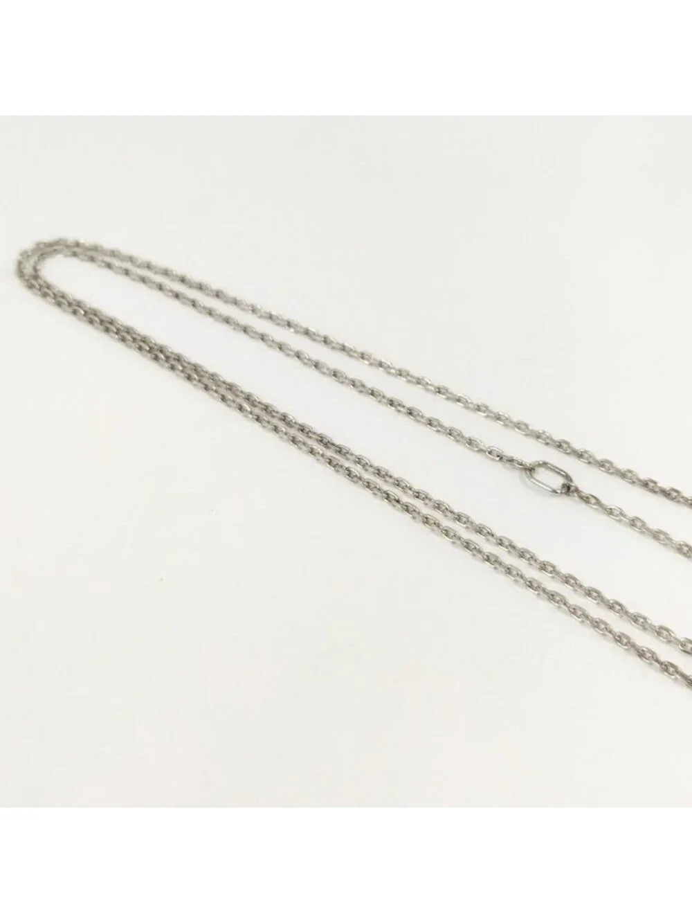 Gucci Square Plate Silver Necklace